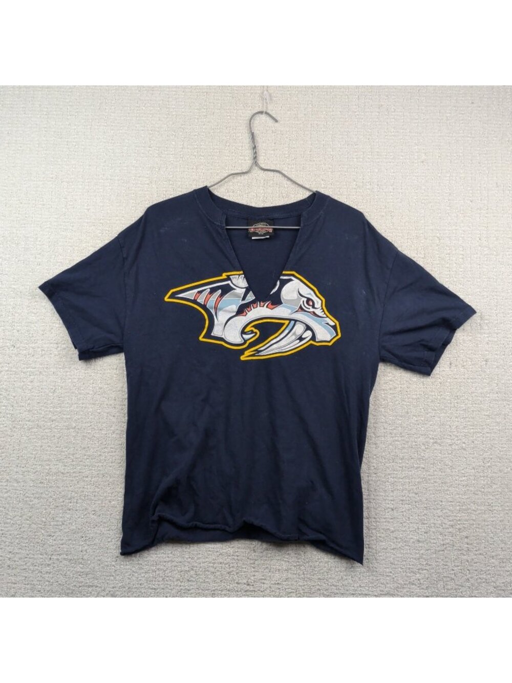 Nashville Predators x OTH Old Times Hockey V-neck Shirt Wom Sz M NHL Hockey